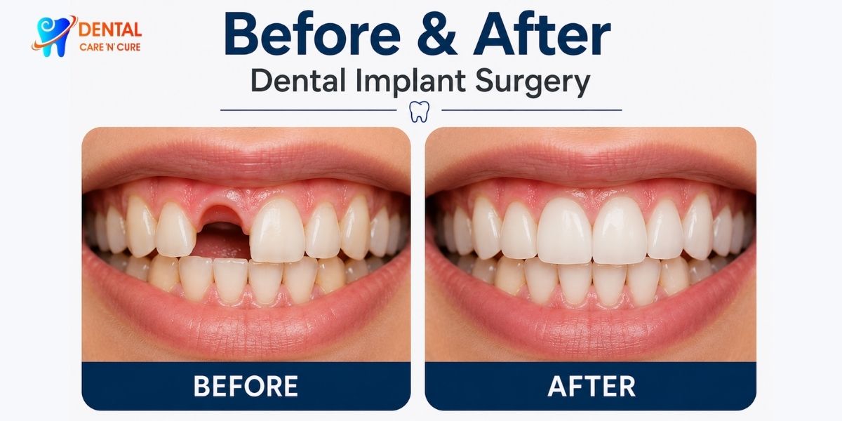 Guided dental implant surgery in Delhi using 3D digital scanning for precise implant placement and missing teeth replacement at Dental Care N Cure