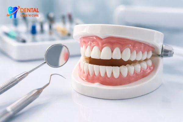 Full Mouth Rehabilitation treatment at Dental Care N Cure in Meera Bagh for restoring teeth and smile
