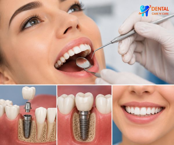 Guided dental implant surgery in Delhi using 3D digital scanning for precise implant placement and missing teeth replacement at Dental Care N Cure